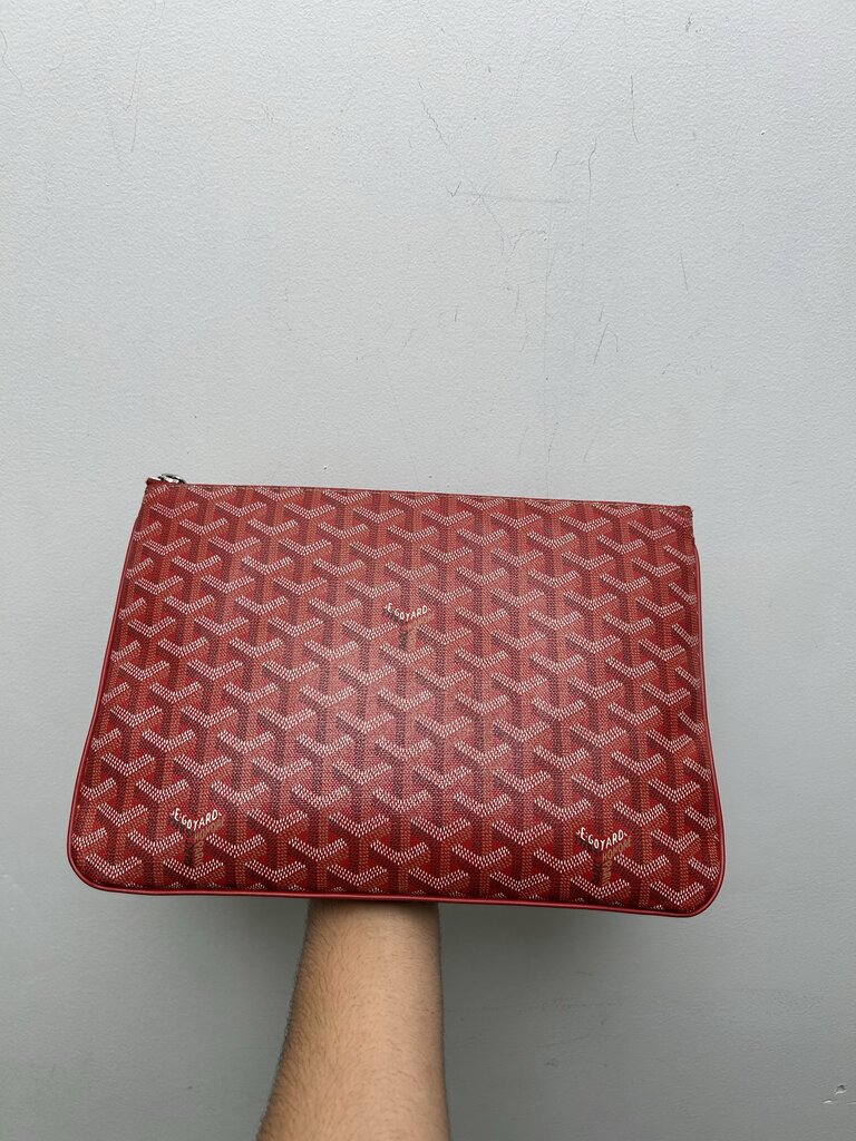 Preowned Goyard Red Pouch Clutch