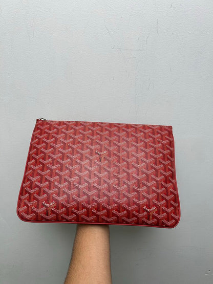 Preowned Goyard Red Pouch Clutch