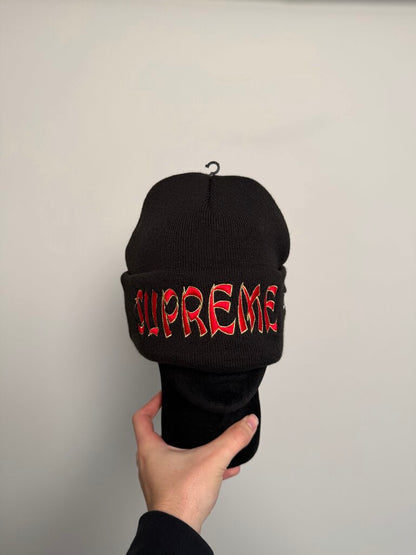 New Supreme Action Beanie Black Red
