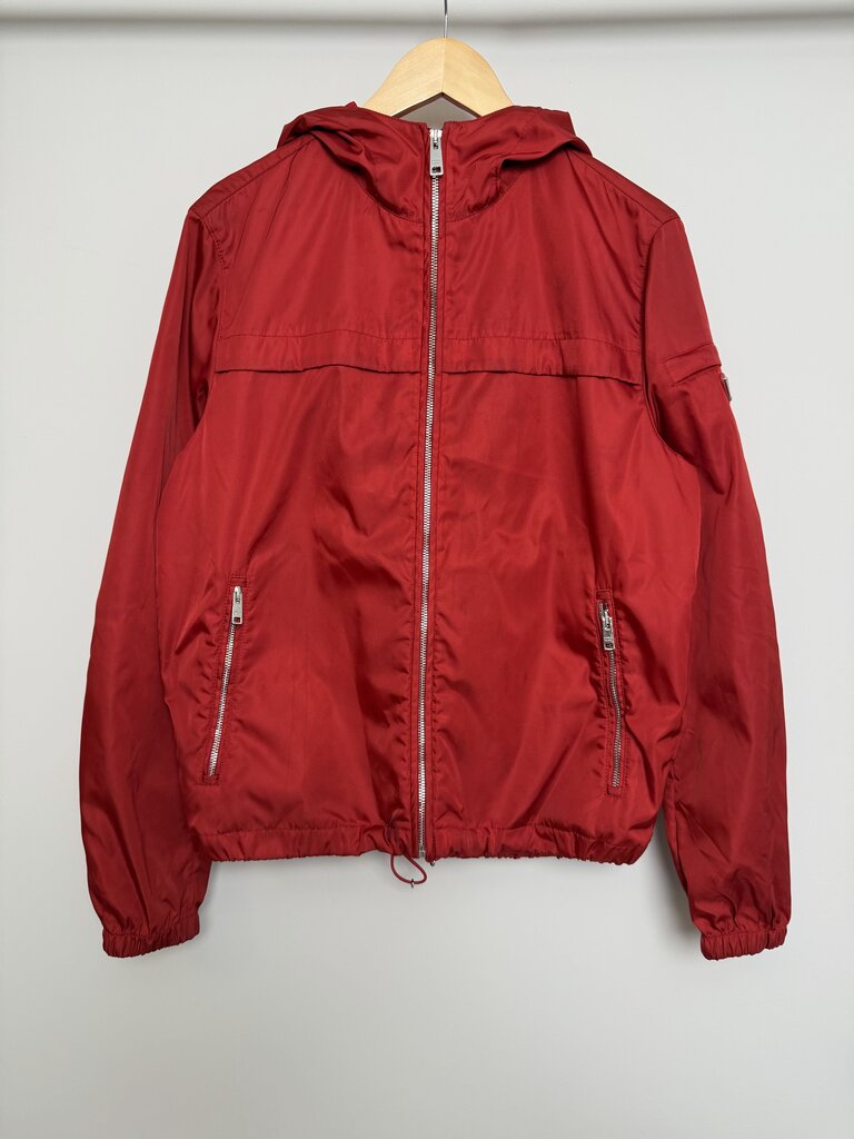 Preowned Prada Re-Nylon Red Zip Windbreaker size 50(M)
