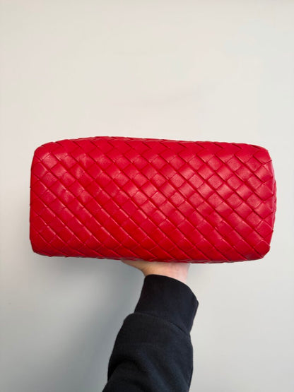 Preowned Bottega Vanette Red Toiletry Bag