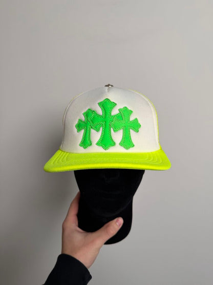 New Chrome Heart Triple Cross Neon Trucker