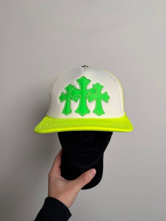 New Chrome Heart Triple Cross Neon Trucker