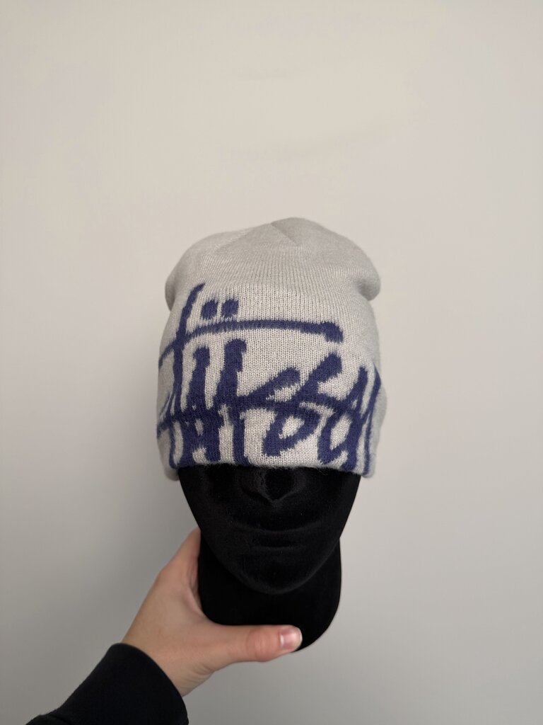 New Stussy Brushed Out Beanie Grey/Blue