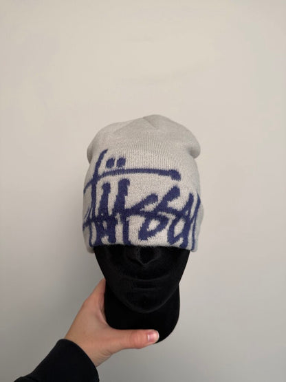 New Stussy Brushed Out Beanie Grey/Blue