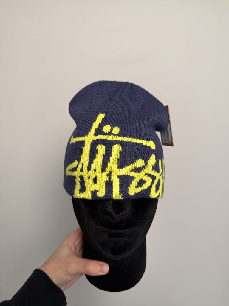 New Stussy Brushed Out Beanie Blue/Yellow