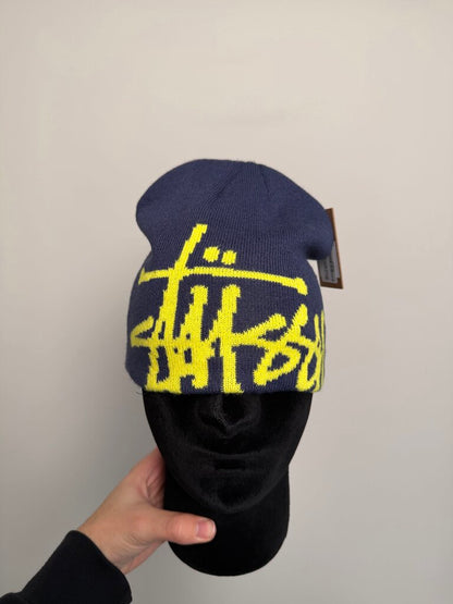 New Stussy Brushed Out Beanie Blue/Yellow