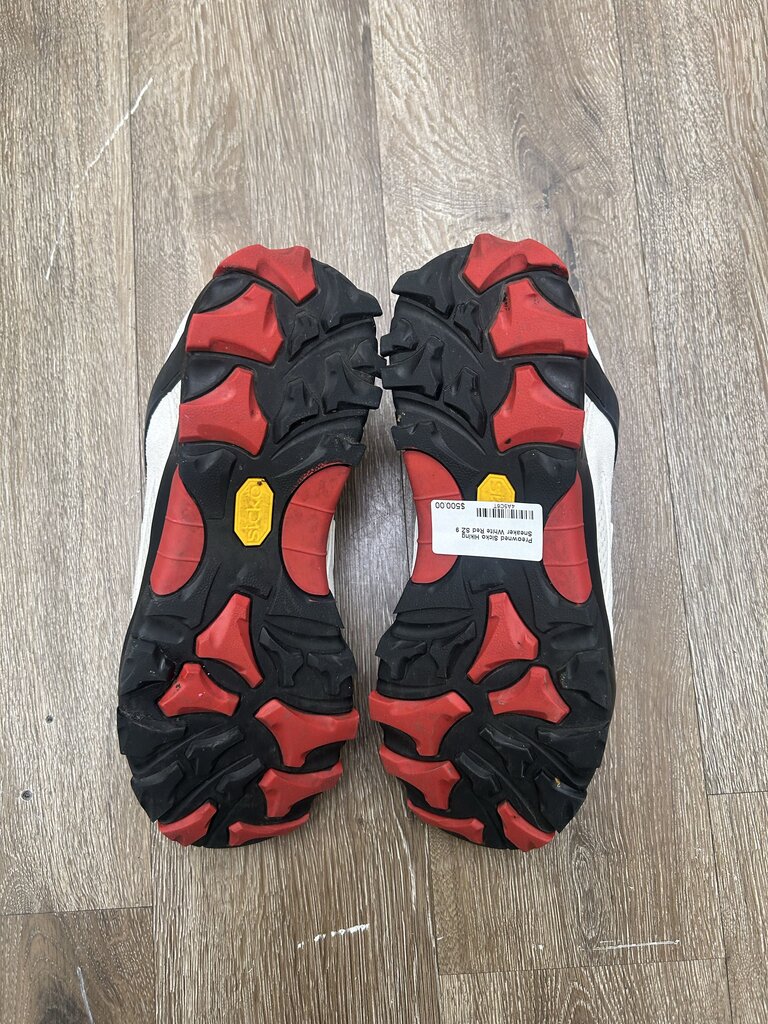 Preowned Sicko Hiking Sneaker White Red SZ 9