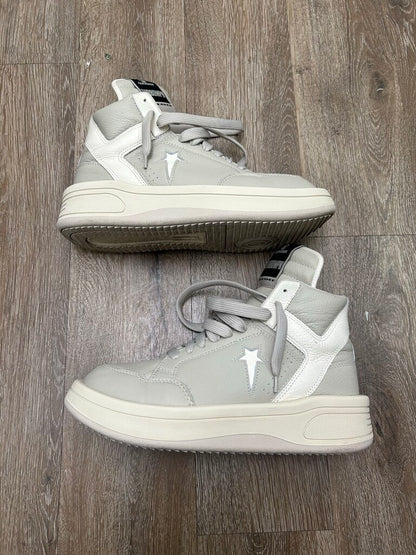 Preowned Rick Owens Turbowpn Grey White High Sz.10