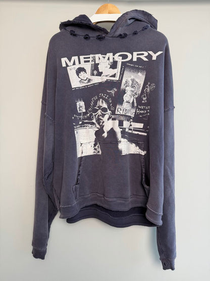 ERD Memory Navy Distressed Hoodie size XL