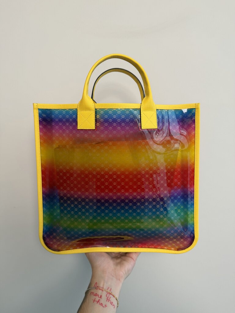 Preowned Gucci Rainbow Tote Bag