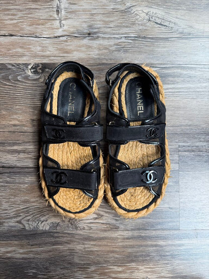 Preowned Chanel Rope Sandel size 37(no box)