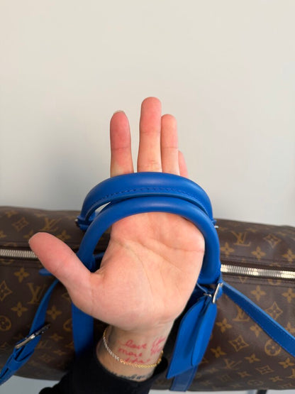 Preowned Louis Vuitton Monogram Blue Strap Keepall 45