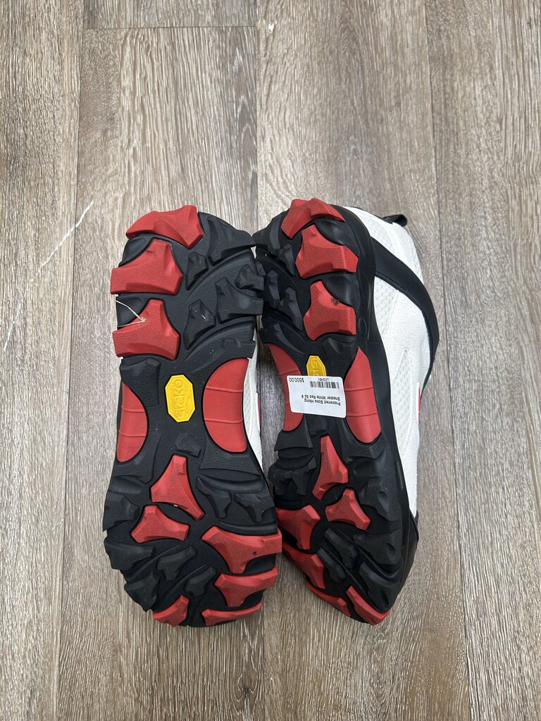 Preowned Sicko Hiking Sneaker White Red Sz 8