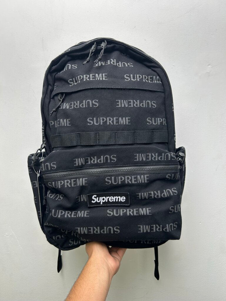 New Supreme Black AOP Backpack