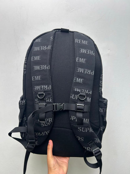 New Supreme Black AOP Backpack