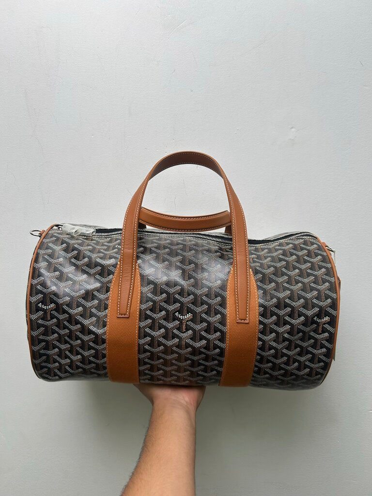 New Goyard Barrel Sport 40 Duffle Bag Black & Brown