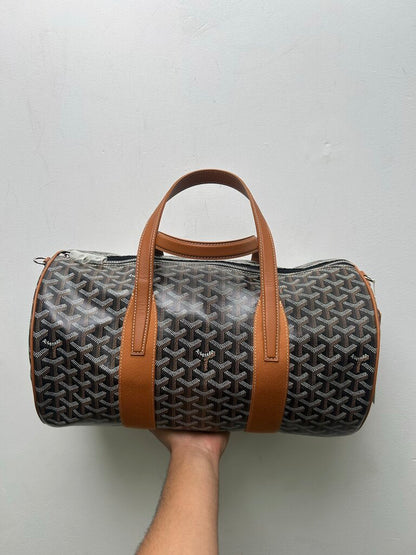 New Goyard Barrel Sport 40 Duffle Bag Black & Brown