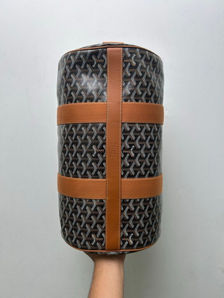 New Goyard Barrel Sport 40 Duffle Bag Black & Brown