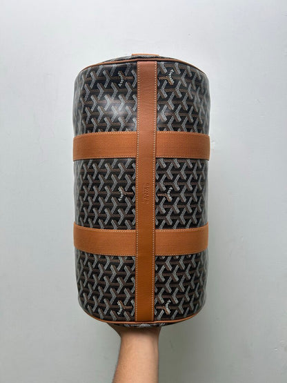 New Goyard Barrel Sport 40 Duffle Bag Black & Brown