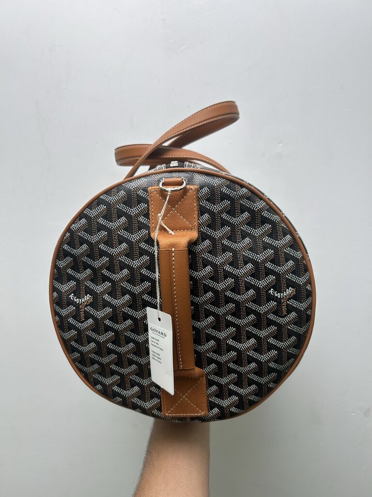 New Goyard Barrel Sport 40 Duffle Bag Black & Brown