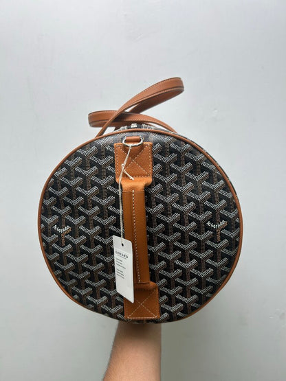 New Goyard Barrel Sport 40 Duffle Bag Black & Brown