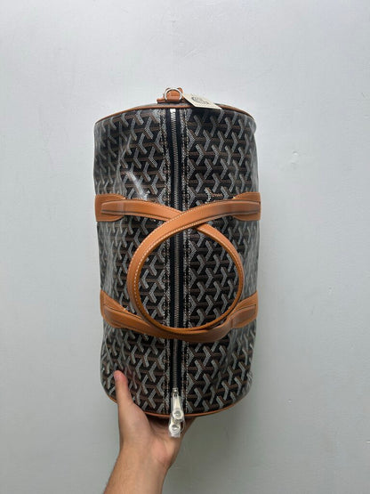New Goyard Barrel Sport 40 Duffle Bag Black & Brown