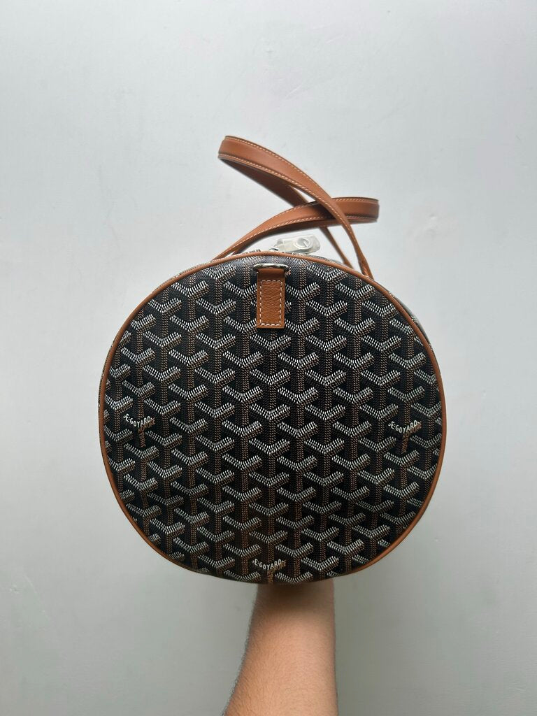 New Goyard Barrel Sport 40 Duffle Bag Black & Brown