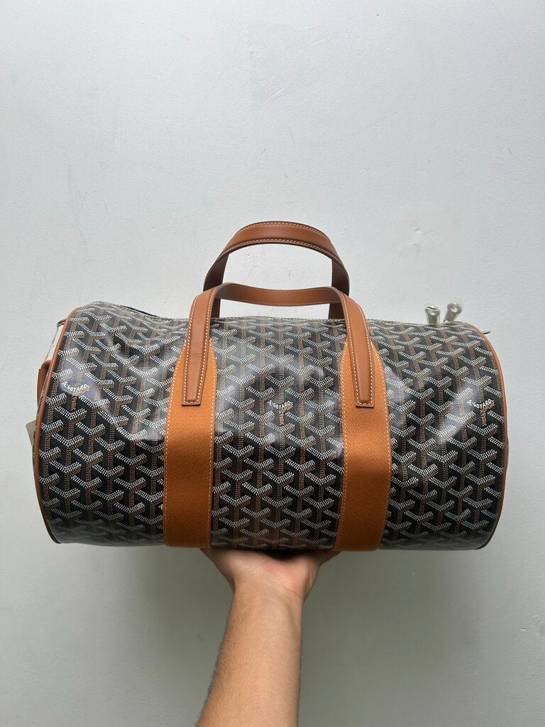 New Goyard Barrel Sport 40 Duffle Bag Black & Brown