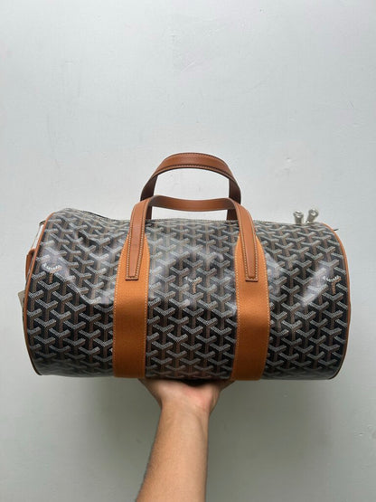 New Goyard Barrel Sport 40 Duffle Bag Black & Brown