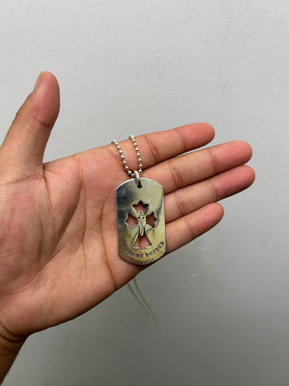 New Chrome Hearts Mini Dagger Cross Cutout Dog Tag