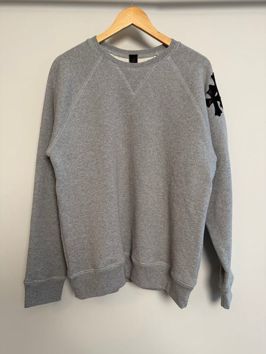 New Chrome Heart Paper Jam Grey Crewneck size M