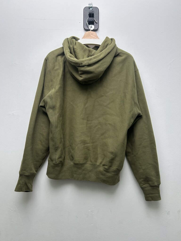 Preowned Supreme Champion Olive Black Spellout Hoodie Sz.Medium