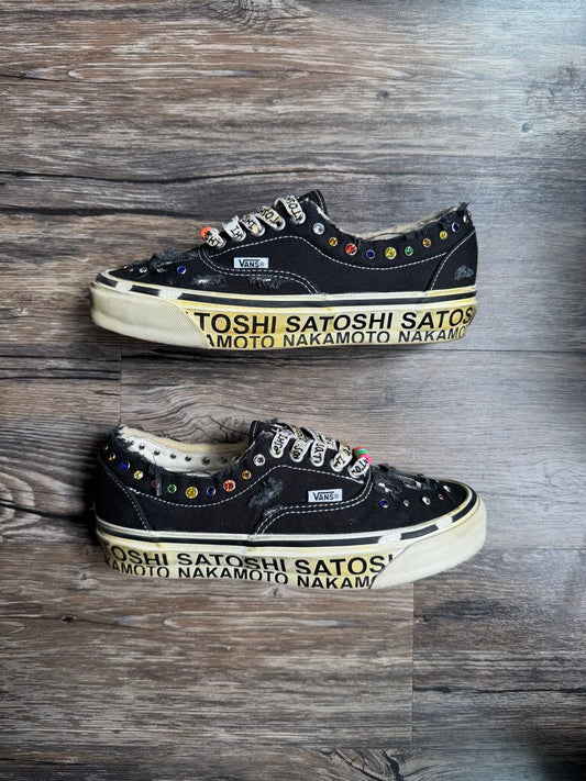 Preowned Vans Authentic Satoshi Round Stones size 6.5