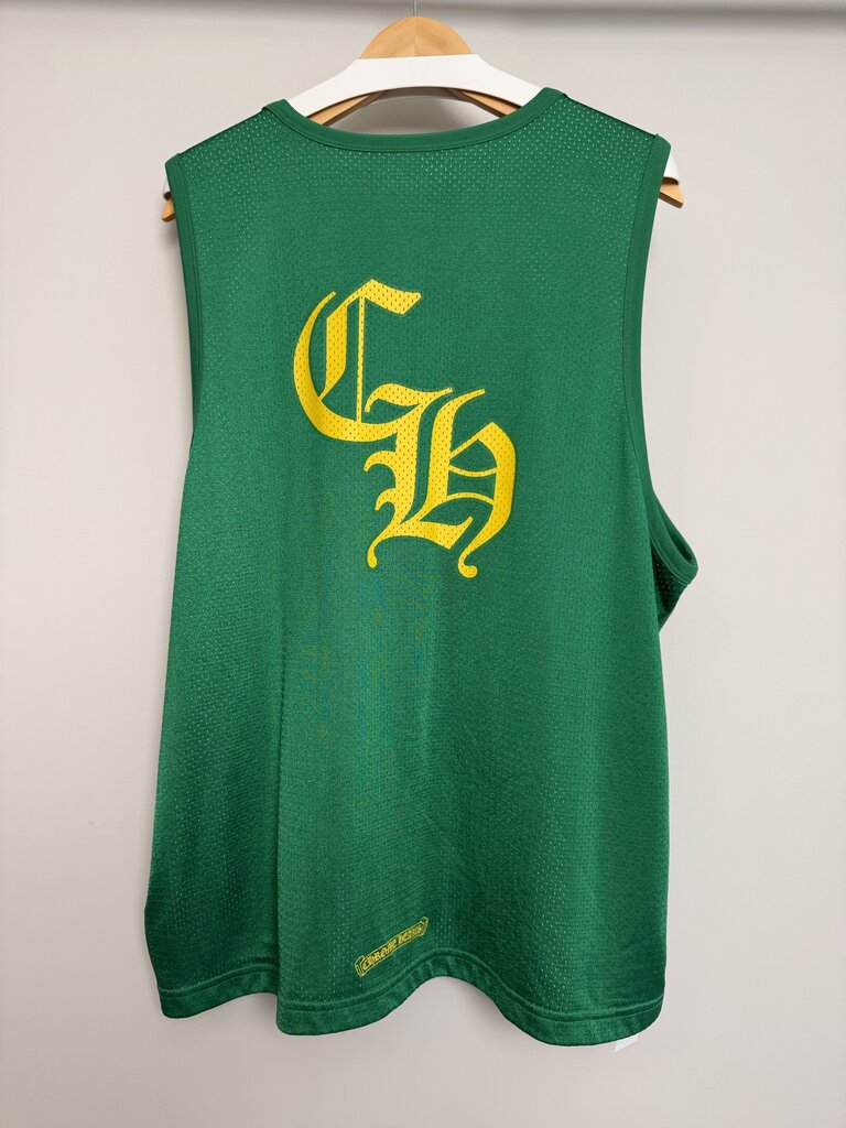 Preowned Chrome Heart Green Yellow Tank Jersey size 2XL