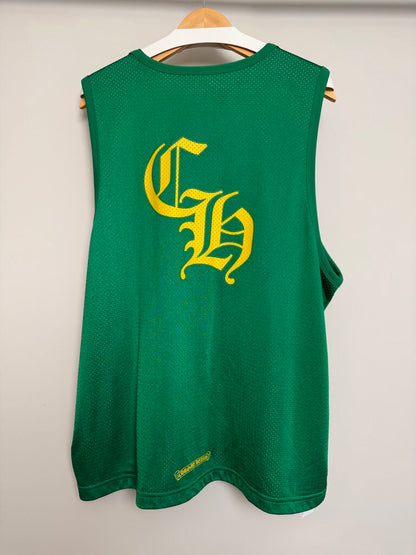 Preowned Chrome Heart Green Yellow Tank Jersey size 2XL