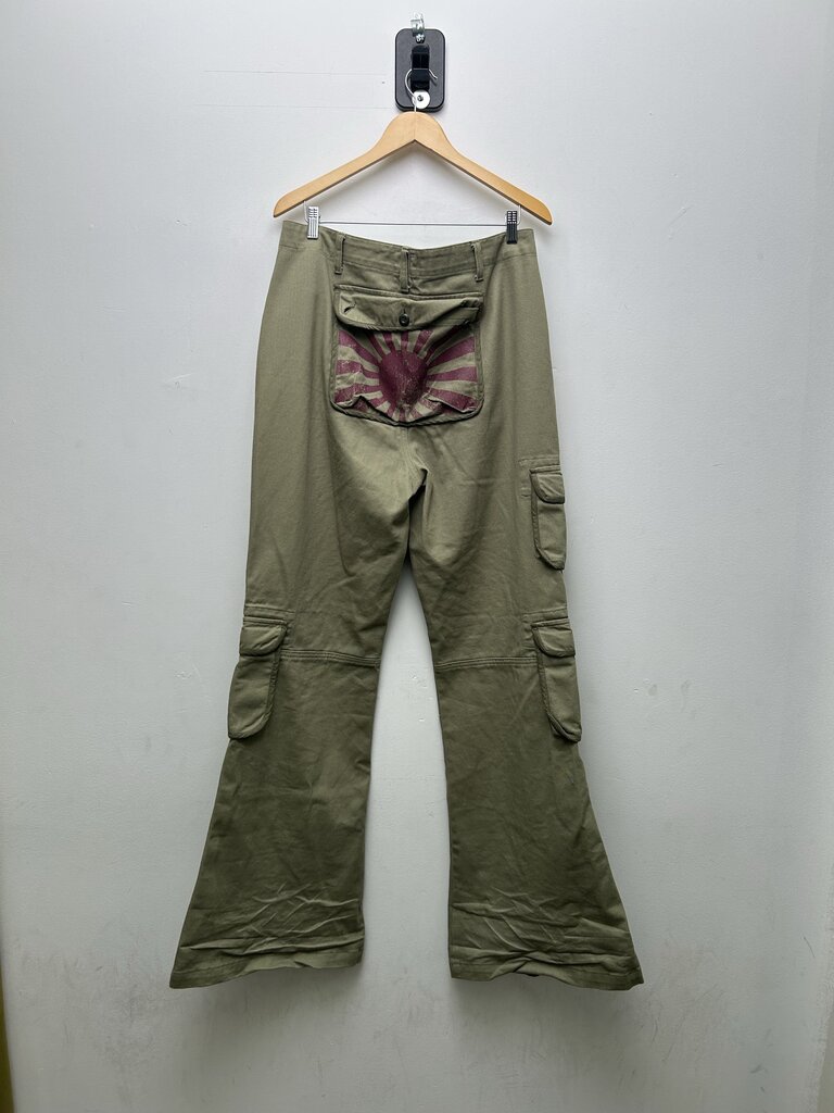 Preowned 74 Is War Green Cargos Sz 34