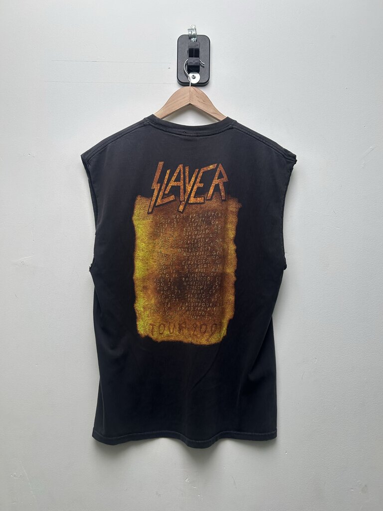 2000 Slayer Skull World Tour Cut Off Sz L