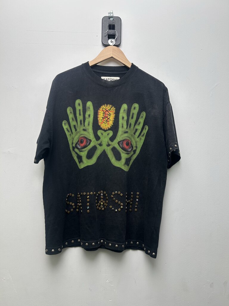 Preowned Satoshi Nakamoto Rhinestone Gem Tee Sz M