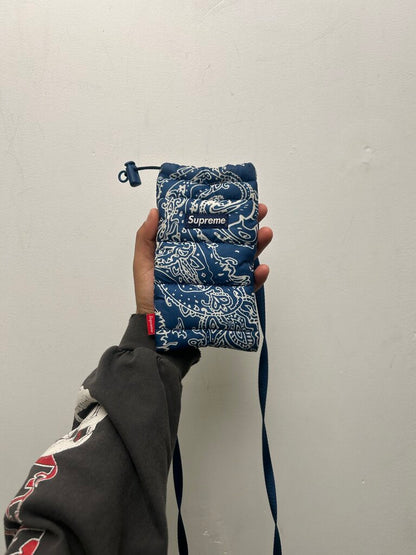 Supreme Blue Paisley Puff Pouch