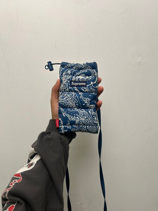 Supreme Blue Paisley Puff Pouch