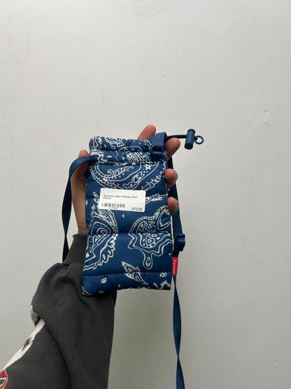 Supreme Blue Paisley Puff Pouch