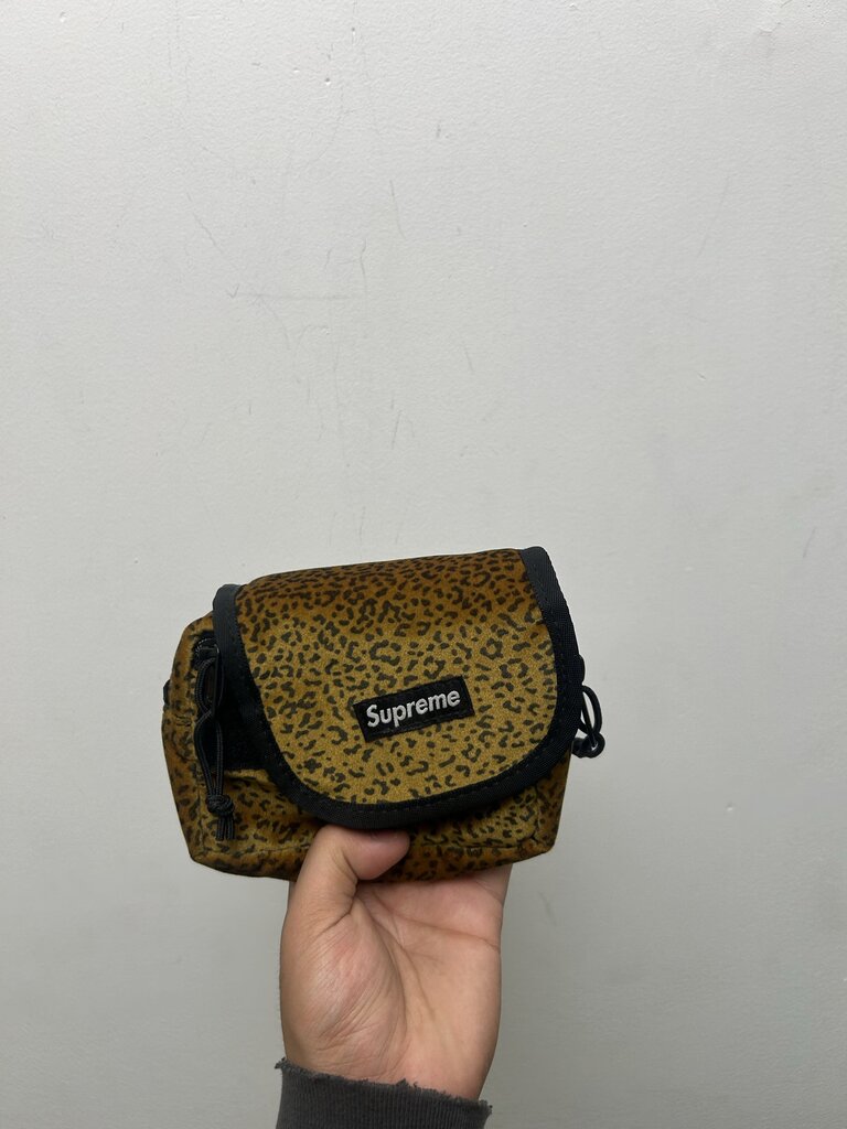 Supreme Leopard Velvet Mini Pouch