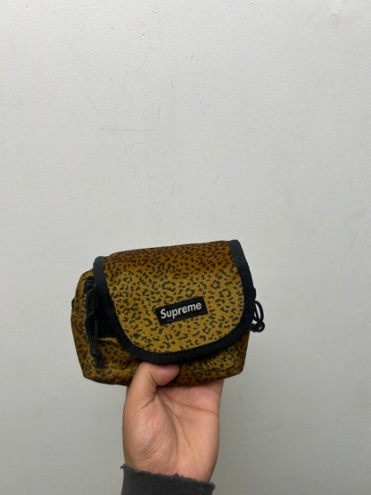 Supreme Leopard Velvet Mini Pouch