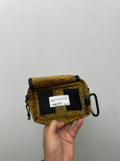 Supreme Leopard Velvet Mini Pouch