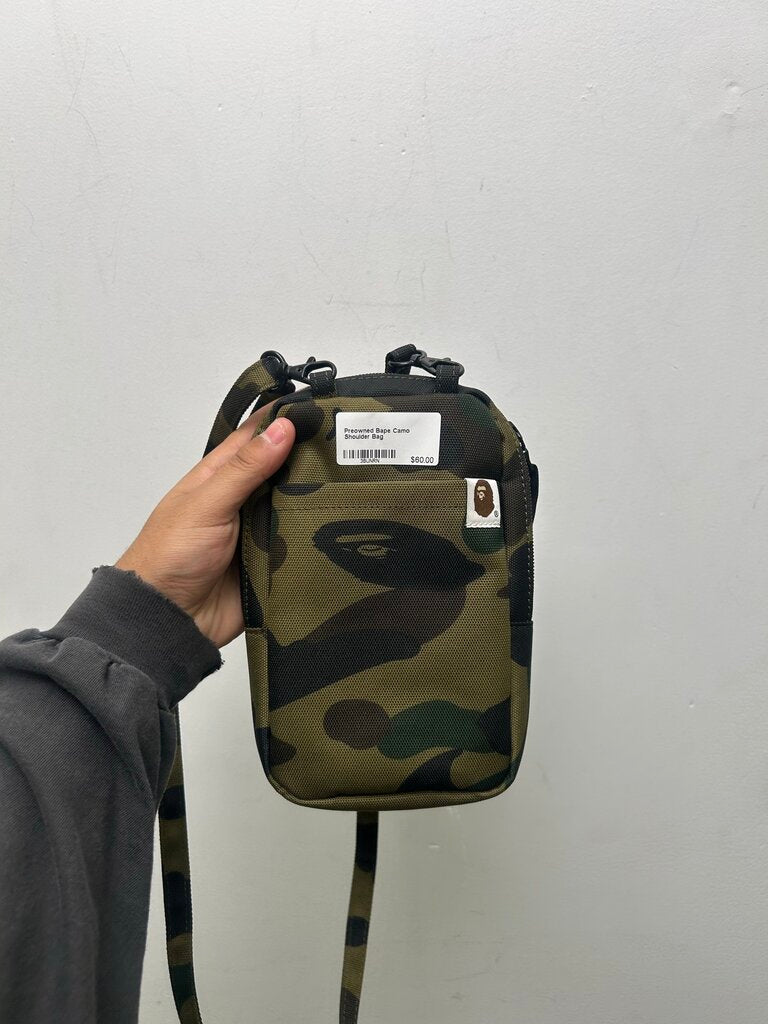Preowned Bape Camo Shoulder Bag