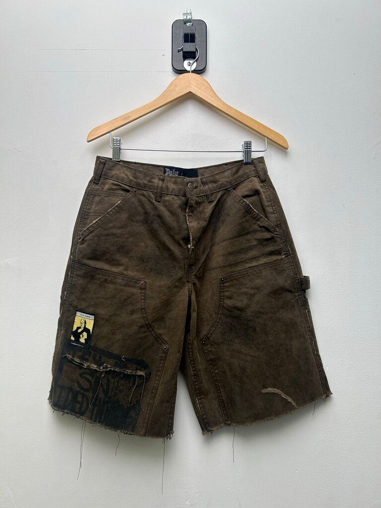 New Paly Brown Double Knee Shorts Sz.30