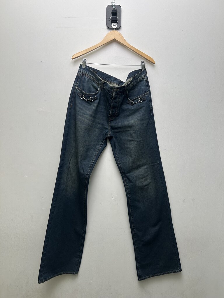 Preowned Gucci Horsebit Dark Wash Denim Sz.36