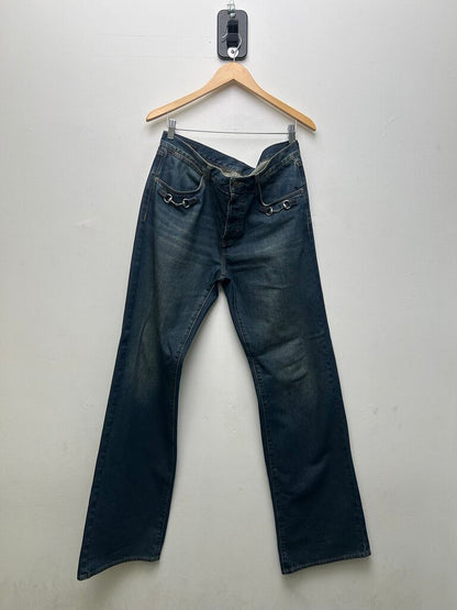 Preowned Gucci Horsebit Dark Wash Denim Sz.36