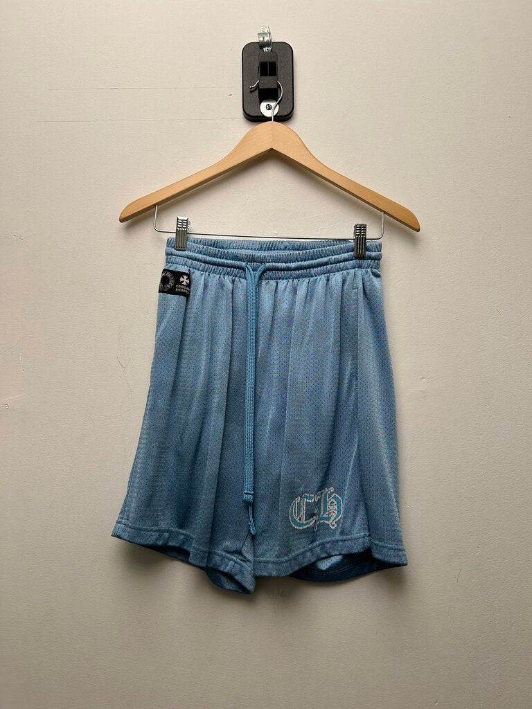 Preowned Chrome Hearts Blue Mesh CH Shorts Sz.Small